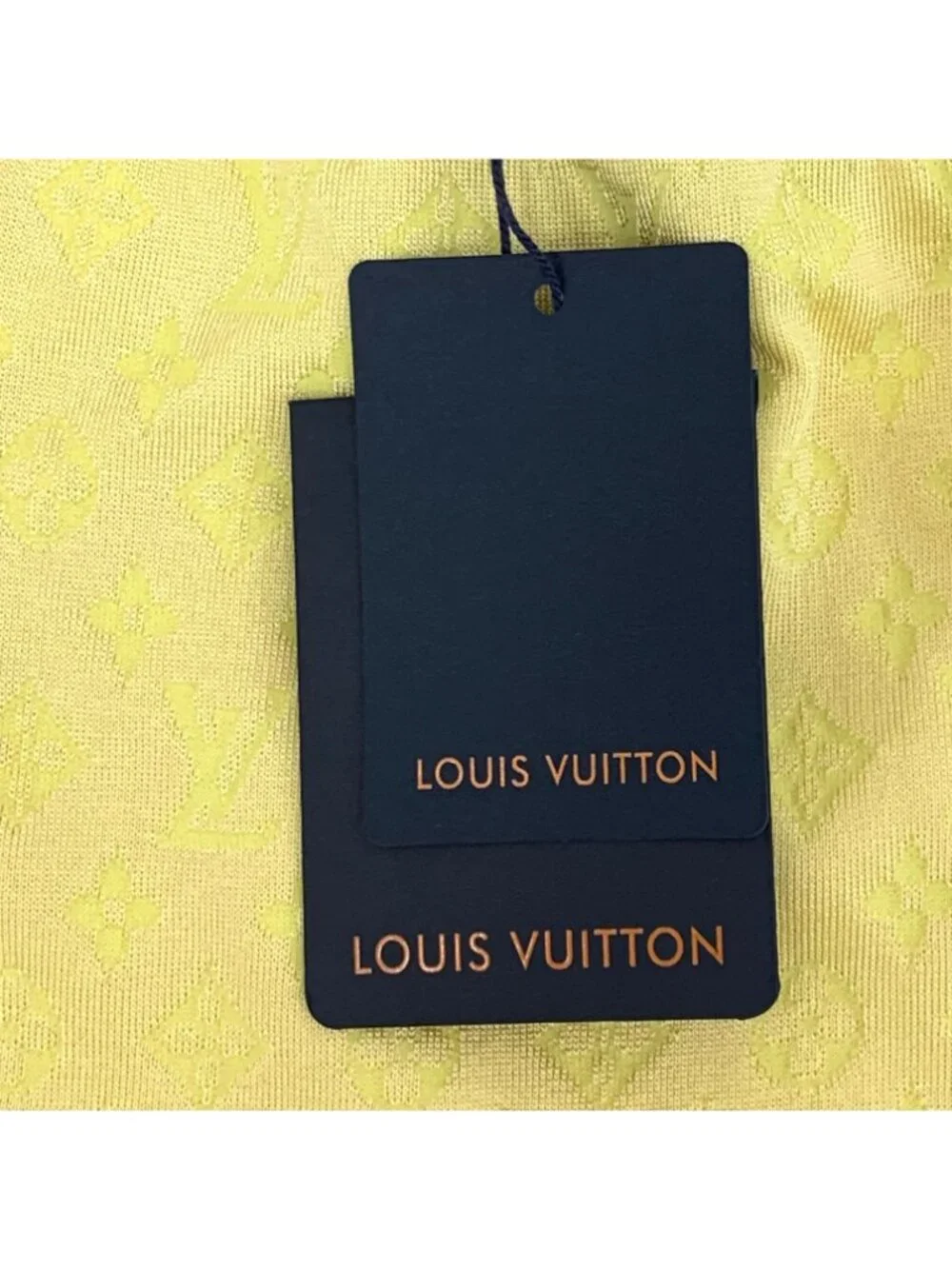 Louis Vuitton 2024 Yellow Logo Jacquard Silk Knit Midi Skirt
